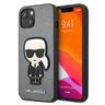 Karl Lagerfeld KLHCP13SOKPGiPhone 13mini 5,4" srebrny/silver hardcase Saffiano Ikonik Karl`s Patch na NearMe.pl