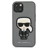 Karl Lagerfeld KLHCP13SOKPGiPhone 13mini 5,4" srebrny/silver hardcase Saffiano Ikonik Karl`s Patch na NearMe.pl
