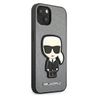 Karl Lagerfeld KLHCP13MOKPG iPhone 13/ 14 / 15 6,1" srebrny/silver hardcase Saffiano Ikonik Karl`s Patch na NearMe.pl