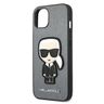 Karl Lagerfeld KLHCP13MOKPG iPhone 13/ 14 / 15 6,1" srebrny/silver hardcase Saffiano Ikonik Karl`s Patch na NearMe.pl