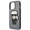 Karl Lagerfeld KLHCP13XOKPG iPhone 13Pro Max 6,7" srebrny/silver hardcase Saffiano Ikonik Karl`s Patch na NearMe.pl