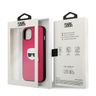 Karl Lagerfeld KLHCP13SPKMP iPhone 13mini 5,4" różowy/pink hardcase Leather Ikonik Karl`s Head Metal na NearMe.pl