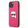 Karl Lagerfeld KLHCP13SPKMP iPhone 13mini 5,4" różowy/pink hardcase Leather Ikonik Karl`s Head Metal na NearMe.pl