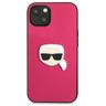 Karl Lagerfeld KLHCP13SPKMP iPhone 13mini 5,4" różowy/pink hardcase Leather Ikonik Karl`s Head Metal na NearMe.pl
