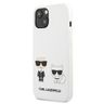 Karl Lagerfeld KLHCP13MSSKCW iPhone 13/ 14 / 15 6,1" hardcase biały/white Silicone Karl & Choupette na NearMe.pl