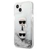 Karl Lagerfeld KLHCP13MKICGLS iPhone 13/ 14 / 15 6,1" srebrny/silver hardcase Liquid Glitter Karl&Choupette Head na NearMe.pl