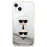 Karl Lagerfeld KLHCP13MKICGLS iPhone 13/ 14 / 15 6,1" srebrny/silver hardcase Liquid Glitter Karl&Choupette Head na NearMe.pl