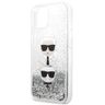 Karl Lagerfeld KLHCP13SKICGLS iPhone 13 mini 5,4" srebrny/silver hardcase Liquid Glitter Karl&Choupette Head na NearMe.pl