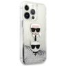 Karl Lagerfeld KLHCP13XKICGLS iPhone 13Pro Max 6,7" srebrny/silver hardcase Liquid Glitter Karl&Choupette Head na NearMe.pl