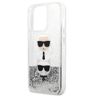 Karl Lagerfeld KLHCP13XKICGLS iPhone 13Pro Max 6,7" srebrny/silver hardcase Liquid Glitter Karl&Choupette Head na NearMe.pl
