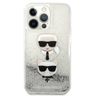 Karl Lagerfeld KLHCP13XKICGLS iPhone 13Pro Max 6,7" srebrny/silver hardcase Liquid Glitter Karl&Choupette Head na NearMe.pl