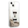 Karl Lagerfeld KLHCP13MKICGLD iPhone 13/ 14 / 15 6,1" złoty/gold hardcase Liquid Glitter Karl&Choupette Head na NearMe.pl