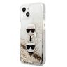Karl Lagerfeld KLHCP13MKICGLD iPhone 13/ 14 / 15 6,1" złoty/gold hardcase Liquid Glitter Karl&Choupette Head na NearMe.pl