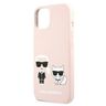 Karl Lagerfeld KLHMP13MSSKCI iPhone 13/ 14 / 15 6,1" hardcase jasnoróżowy/light pink Silicone Ikonik Karl & Choupette Magsafe na NearMe.pl
