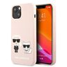 Karl Lagerfeld KLHMP13MSSKCI iPhone 13/ 14 / 15 6,1" hardcase jasnoróżowy/light pink Silicone Ikonik Karl & Choupette Magsafe na NearMe.pl