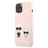 Karl Lagerfeld KLHMP13MSSKCI iPhone 13/ 14 / 15 6,1" hardcase jasnoróżowy/light pink Silicone Ikonik Karl & Choupette Magsafe na NearMe.pl