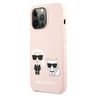 Karl Lagerfeld KLHMP13LSSKCI iPhone 13 Pro  / 13 6,1" hardcase jasnoróżowy/light pink Silicone Ikonik Karl & Choupette Magsafe na NearMe.pl