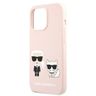 Karl Lagerfeld KLHMP13XSSKCI iPhone 13Pro Max 6,7" hardcase jasnoróżowy/light pink Silicone Ikonik Karl & Choupette Magsafe na NearMe.pl