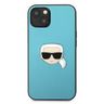 Karl Lagerfeld KLHCP13MPKMB iPhone 13/ 14 / 15 6,1" niebieski/blue hardcase Leather Ikonik Karl`s Head Metal na NearMe.pl