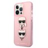 Karl Lagerfeld KLHCP13LKCTUGLP iPhone 13Pro / 13 6,1" różowy/pink hardcase Glitter Karl`s & Choupette na NearMe.pl