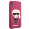 Karl Lagerfeld KLHCI65SLFKFU iPhone Xs Max hardcase fuksja/fushia Silicone Ikonic na NearMe.pl