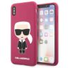 Karl Lagerfeld KLHCI65SLFKFU iPhone Xs Max hardcase fuksja/fushia Silicone Ikonic na NearMe.pl