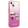 Karl Lagerfeld KLHCP13STGKCP iPhone 13mini 5,4" hardcase różowy/pink Gradient Ikonik Karl & Choupette na NearMe.pl