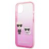 Karl Lagerfeld KLHCP13STGKCP iPhone 13mini 5,4" hardcase różowy/pink Gradient Ikonik Karl & Choupette na NearMe.pl