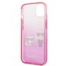 Karl Lagerfeld KLHCP13STGKCP iPhone 13mini 5,4" hardcase różowy/pink Gradient Ikonik Karl & Choupette na NearMe.pl