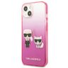 Karl Lagerfeld KLHCP13STGKCP iPhone 13mini 5,4" hardcase różowy/pink Gradient Ikonik Karl & Choupette na NearMe.pl