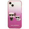 Karl Lagerfeld KLHCP13STGKCP iPhone 13mini 5,4" hardcase różowy/pink Gradient Ikonik Karl & Choupette na NearMe.pl