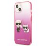 Karl Lagerfeld KLHCP13MTGKCP iPhone 13/ 14 / 15 6,1" hardcase różowy/pink Gradient Ikonik Karl & Choupette na NearMe.pl