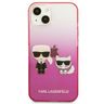 Karl Lagerfeld KLHCP13MTGKCP iPhone 13/ 14 / 15 6,1" hardcase różowy/pink Gradient Ikonik Karl & Choupette na NearMe.pl