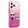 Karl Lagerfeld KLHCP13LTGKCP iPhone 13Pro / 13 6,1" hardcase różowy/pink Gradient Ikonik Karl & Choupette na NearMe.pl