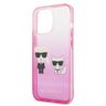 Karl Lagerfeld KLHCP13LTGKCP iPhone 13Pro / 13 6,1" hardcase różowy/pink Gradient Ikonik Karl & Choupette na NearMe.pl