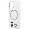 Karl Lagerfeld KLHMP14SHKCT iPhone 14/ 15 / 13 6,1" hardcase przeźroczysty/transparent Karl & Choupette Aluminium Magsafe na NearMe.pl