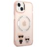 Karl Lagerfeld KLHMP14MHKCP iPhone 14 Plus / 15 Plus 6,7" hardcase różowy/pink Karl & Choupette Aluminium Magsafe na NearMe.pl