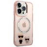 Karl Lagerfeld KLHMP14XHKCP iPhone 14Pro Max 6,7" hardcase różowy/pink Karl & Choupette Aluminium Magsafe na NearMe.pl