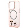 Karl Lagerfeld KLHMP14XHKCP iPhone 14Pro Max 6,7" hardcase różowy/pink Karl & Choupette Aluminium Magsafe na NearMe.pl
