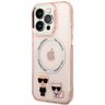 Karl Lagerfeld KLHMP14XHKCP iPhone 14Pro Max 6,7" hardcase różowy/pink Karl & Choupette Aluminium Magsafe na NearMe.pl