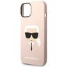 Karl Lagerfeld KLHMP14MSLKHLP iPhone 14 Plus / 15 Plus 6,7" hardcase jasnoróżowy/light pink Silicone Karl`s Head Magsafe na NearMe.pl