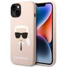 Karl Lagerfeld KLHMP14MSLKHLP iPhone 14 Plus / 15 Plus 6,7" hardcase jasnoróżowy/light pink Silicone Karl`s Head Magsafe na NearMe.pl