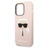 Karl Lagerfeld KLHMP14LSLKHLP iPhone 14 Pro 6,1" hardcase jasnoróżowy/light pink Silicone Karl`s Head Magsafe na NearMe.pl