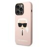 Karl Lagerfeld KLHMP14LSLKHLP iPhone 14 Pro 6,1" hardcase jasnoróżowy/light pink Silicone Karl`s Head Magsafe na NearMe.pl