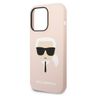 Karl Lagerfeld KLHMP14XSLKHLP iPhone 14 Pro Max 6,7" hardcase jasnoróżowy/light pink Silicone Karl`s Head Magsafe na NearMe.pl