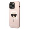 Karl Lagerfeld KLHMP14XSLKHLP iPhone 14 Pro Max 6,7" hardcase jasnoróżowy/light pink Silicone Karl`s Head Magsafe na NearMe.pl