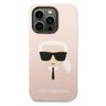 Karl Lagerfeld KLHMP14XSLKHLP iPhone 14 Pro Max 6,7" hardcase jasnoróżowy/light pink Silicone Karl`s Head Magsafe na NearMe.pl