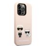 Karl Lagerfeld KLHMP14XSSKCI iPhone 14 Pro Max 6,7" hardcase jasnoróżowy/light pink Silicone Karl & Choupette Magsafe na NearMe.pl