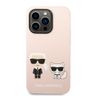 Karl Lagerfeld KLHMP14XSSKCI iPhone 14 Pro Max 6,7" hardcase jasnoróżowy/light pink Silicone Karl & Choupette Magsafe na NearMe.pl