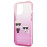 Karl Lagerfeld KLHCP13XTGKCP iPhone 13Pro Max 6,7" hardcase różowy/pink Gradient Ikonik Karl & Choupette na NearMe.pl